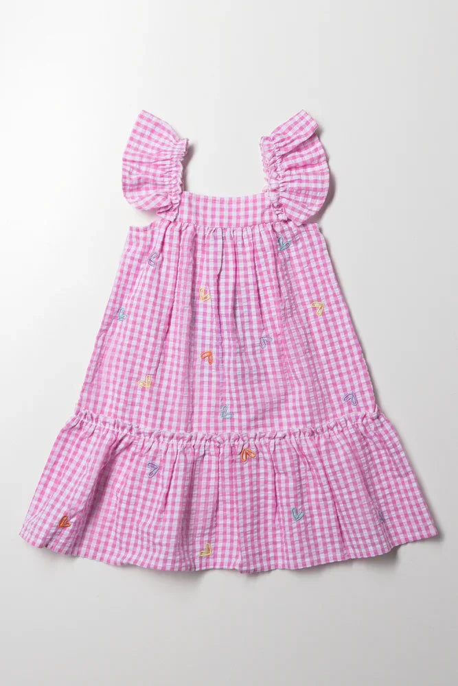 Gingham Dress Pink