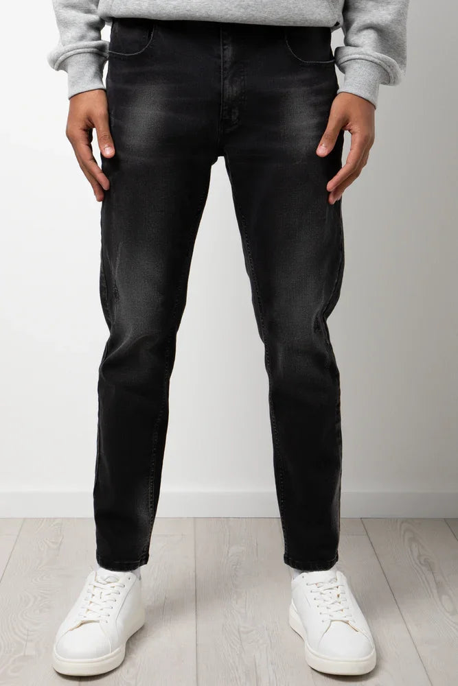 Rip And Repair Skinny Denim Jean Black
