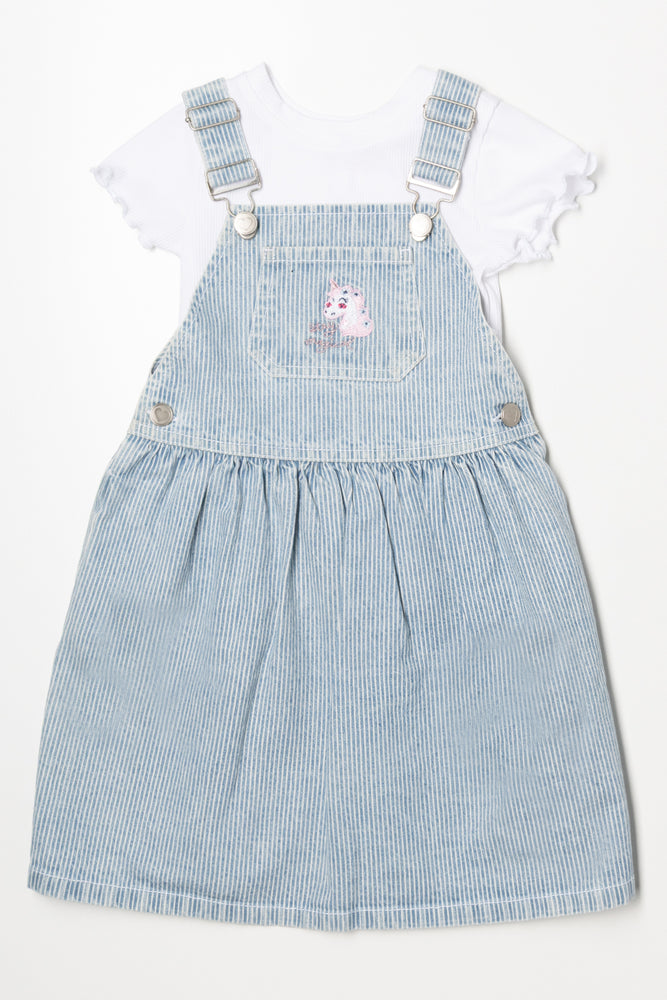 Denim Babydoll Pinafore Set Blue Sets Ackermans – Sets Ackermans