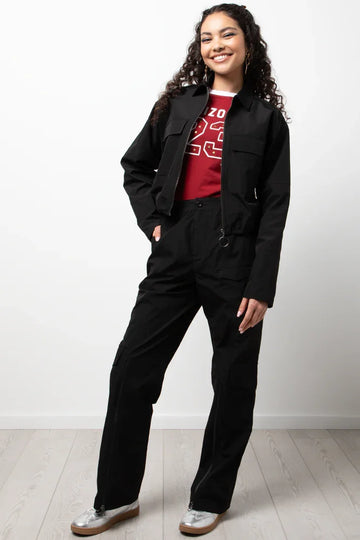 Cargo Pants With Zip Detail Black