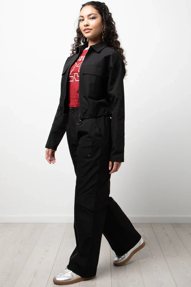 Cargo Pants With Zip Detail Black (2)