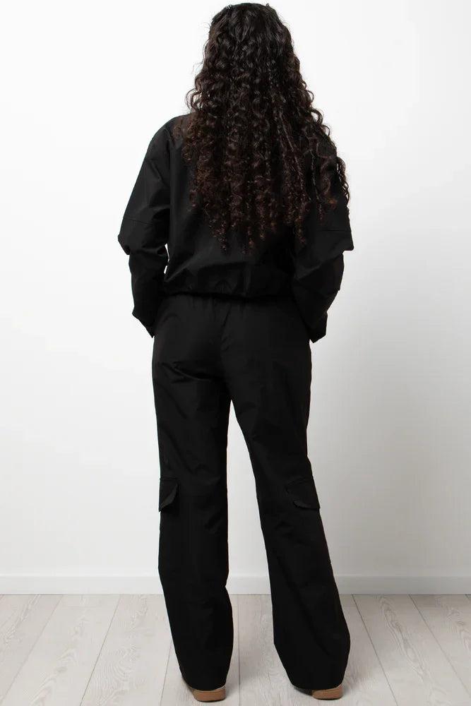 Cargo Pants With Zip Detail Black (3)