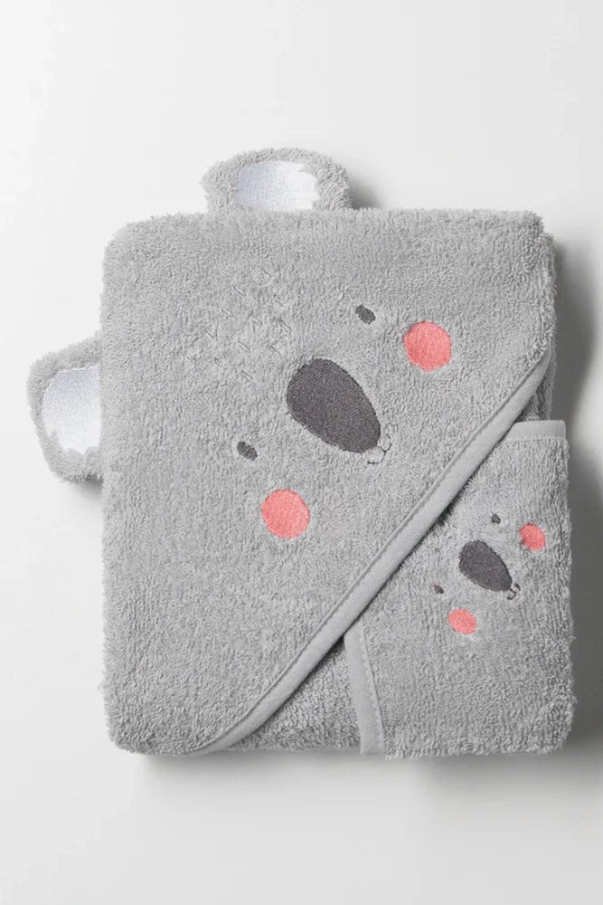 Koala 2 Piece Towel Grey