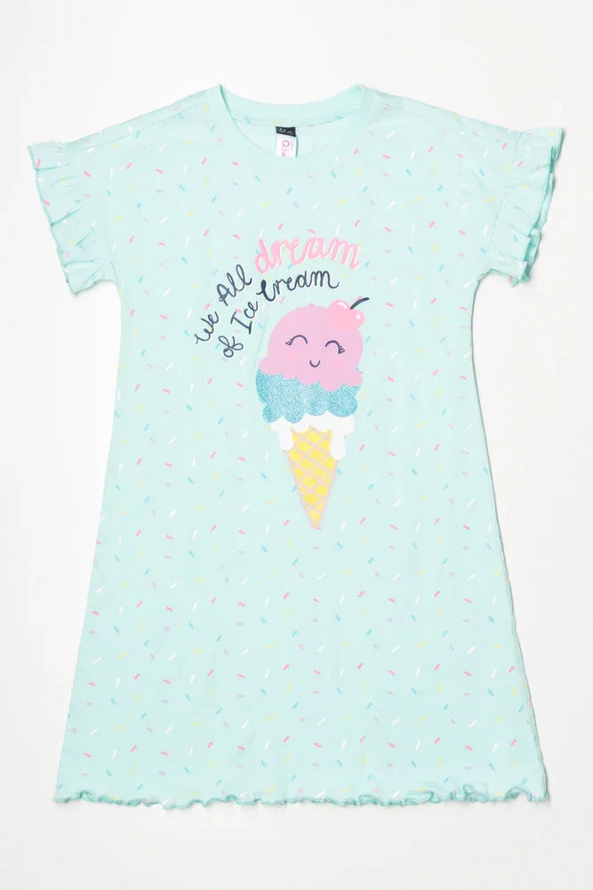 Ice Cream Sleepshirt Blue