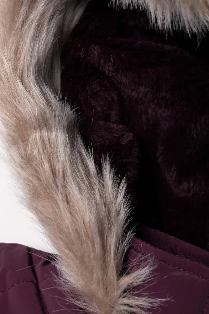 Hooded Puffer Jacket Burgundy (2)