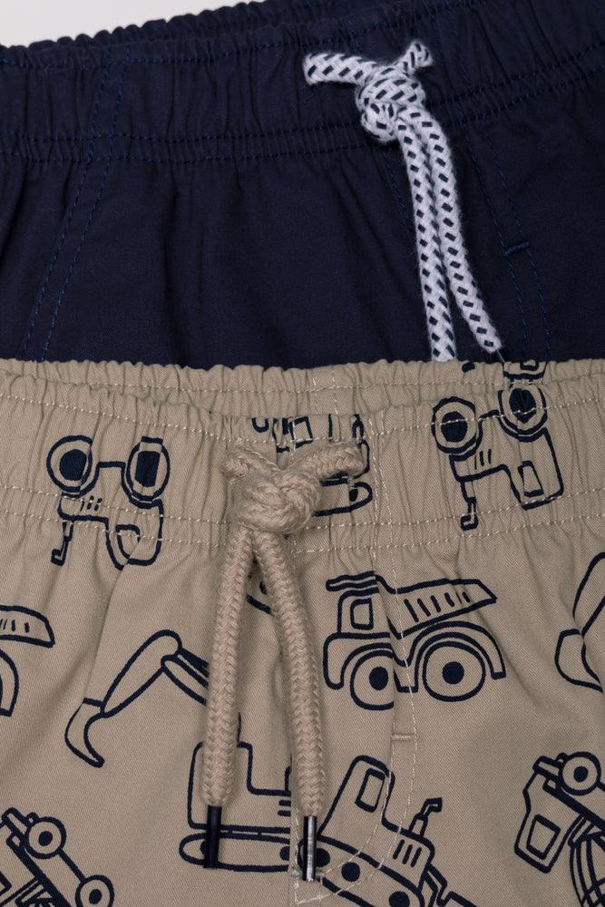 2 Pack Shorts Navy And Natural