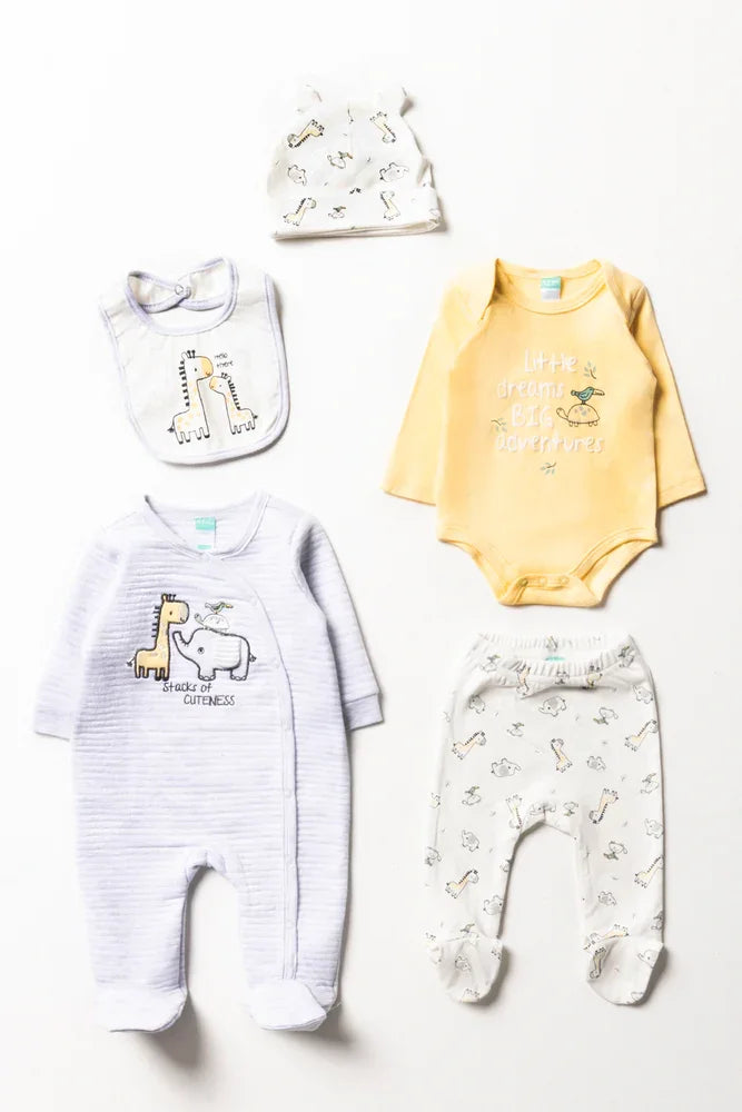 5 Piece Animals Set Grey