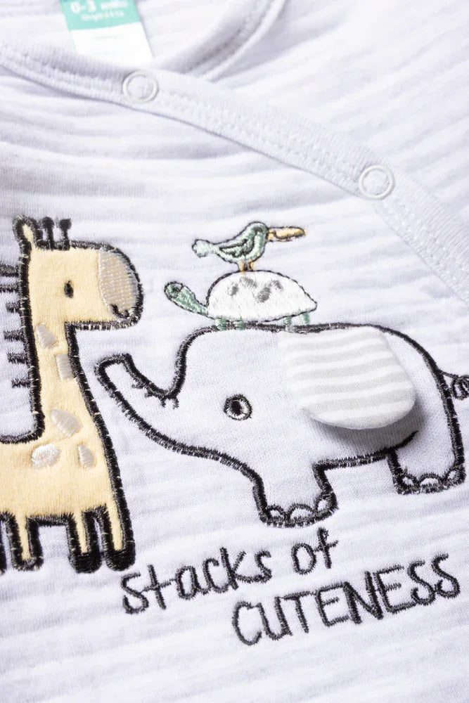 5 Piece Animals Set Grey