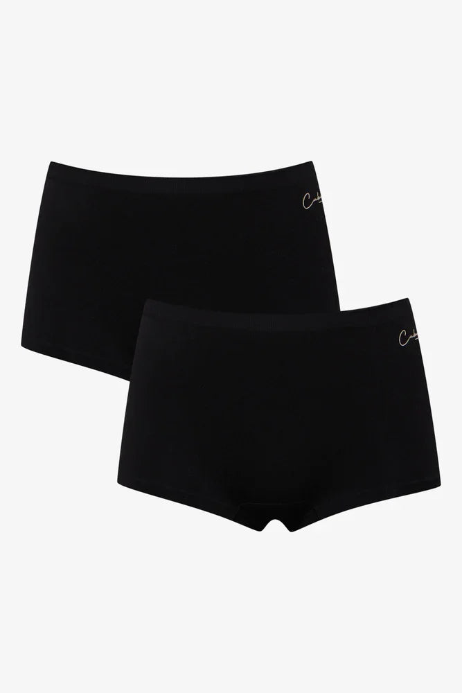2 Pack Seamfree Panties Black