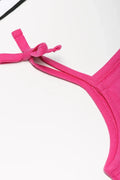 3 Pack Bow Strappy Vests Black And Pink (2)