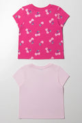 2 Pack Cherry T-Shirt Pink (2)