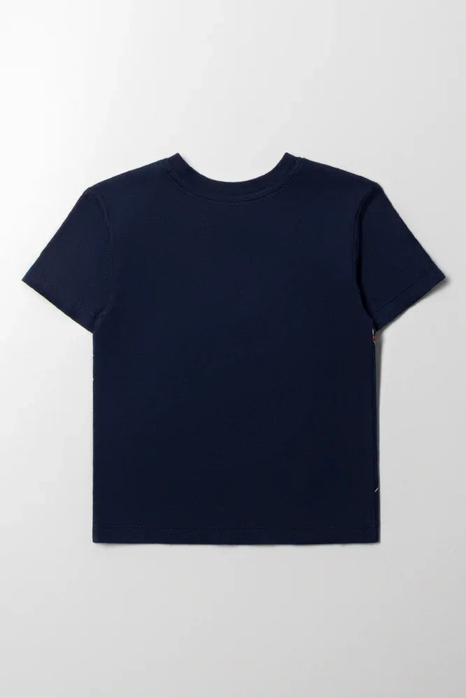 Spider-Man Short Sleeve T-Shirt Navy (2)