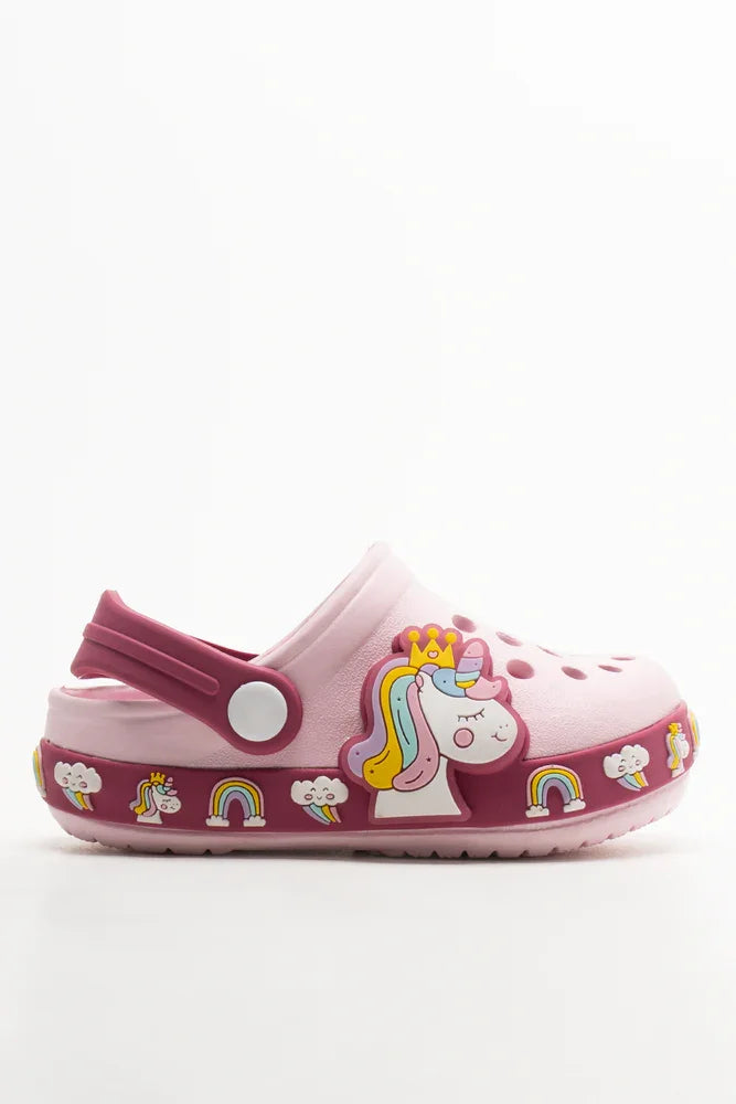 Unicorn Light Up Clog Pink