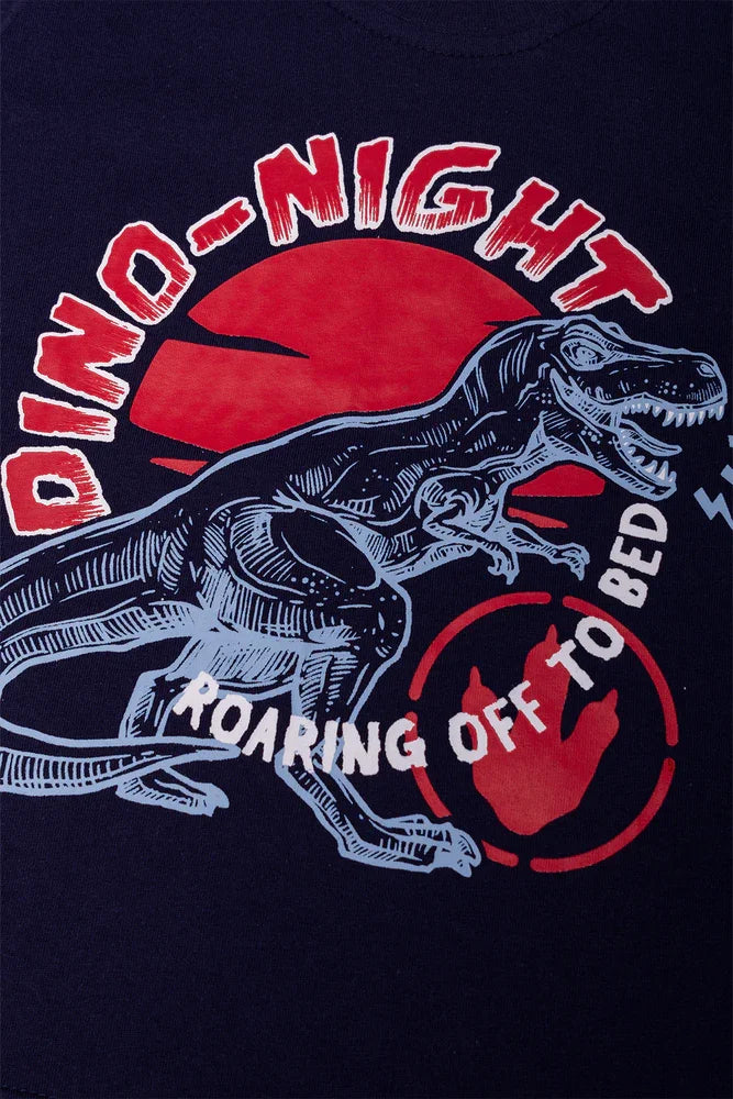 Dino Short Sleeve Pyjamas Navy