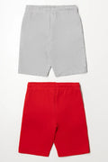 2 Pack Paw Patrol Shorts Red And Grey (3)