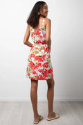 Floral Print Dress Red (2)