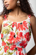 Floral Print Dress Red (3)