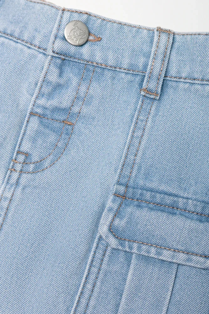Utility Denim Skirt