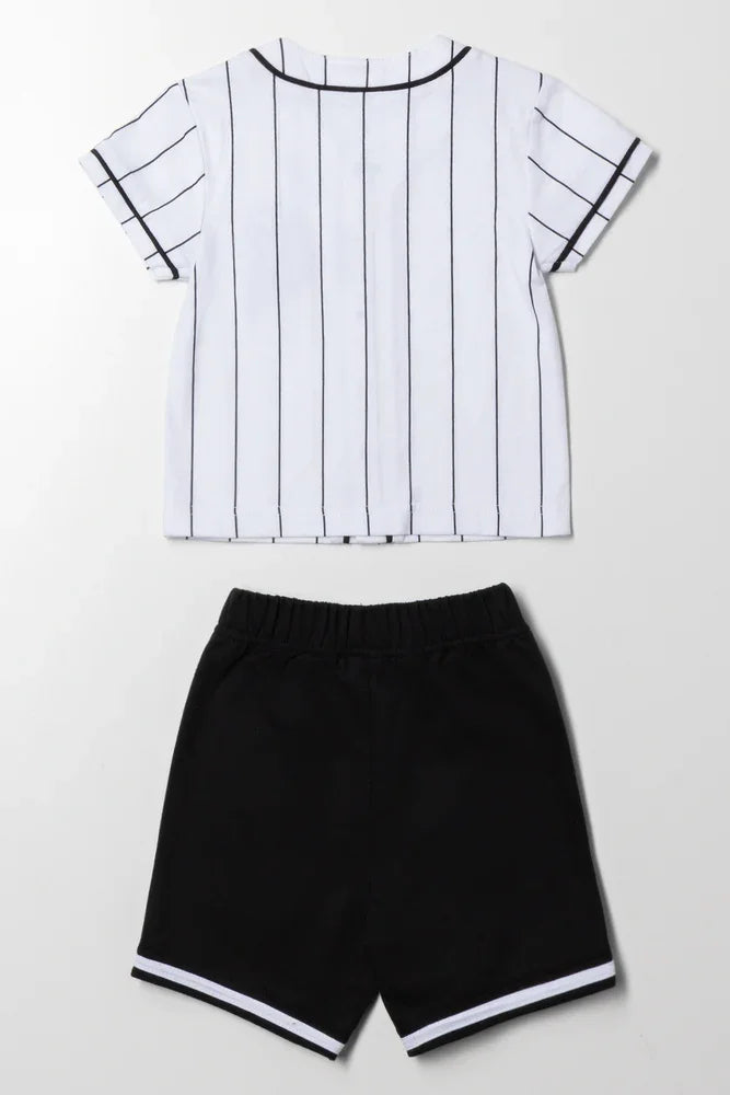2 Piece Baseball Set Black And White (3)