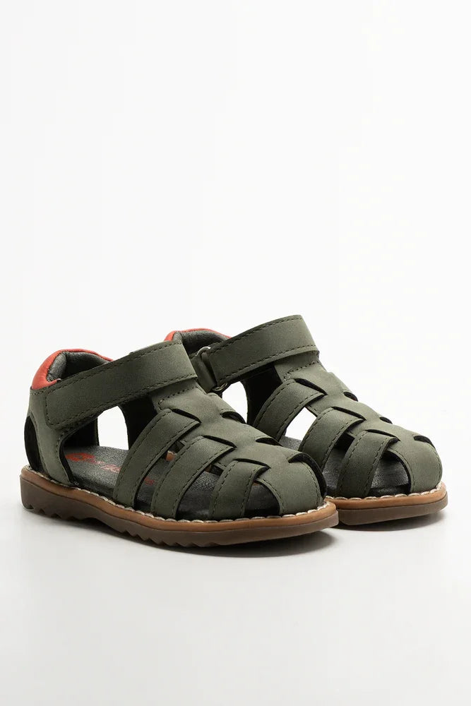 Caged Sandals Green