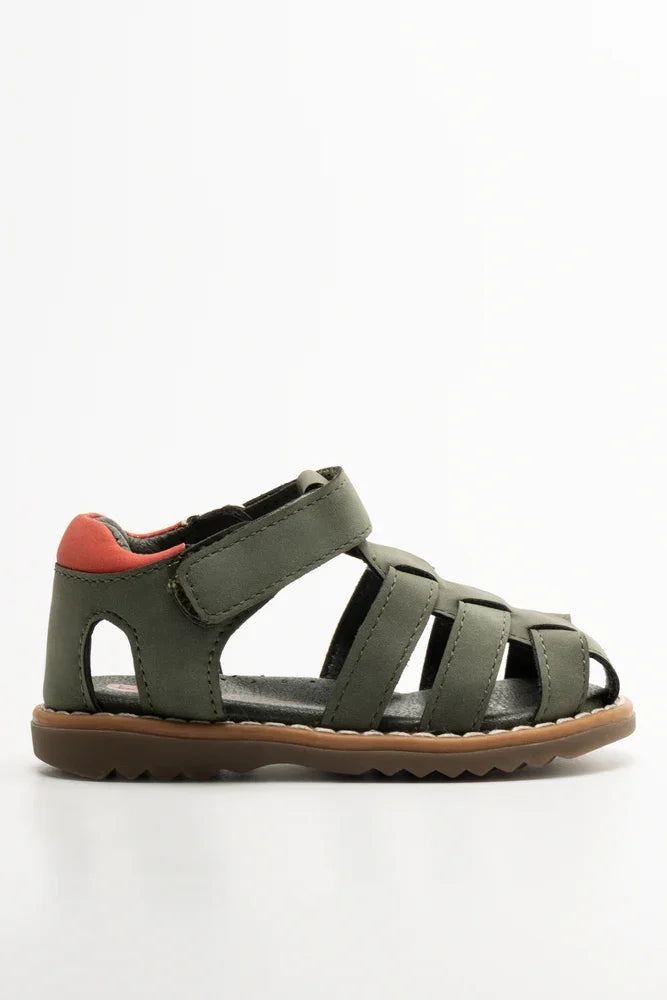 Caged Sandals Green