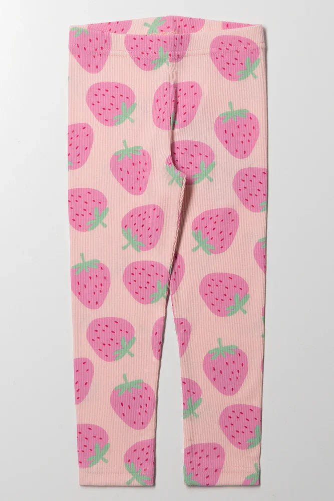 Strawberry Leggings Peach