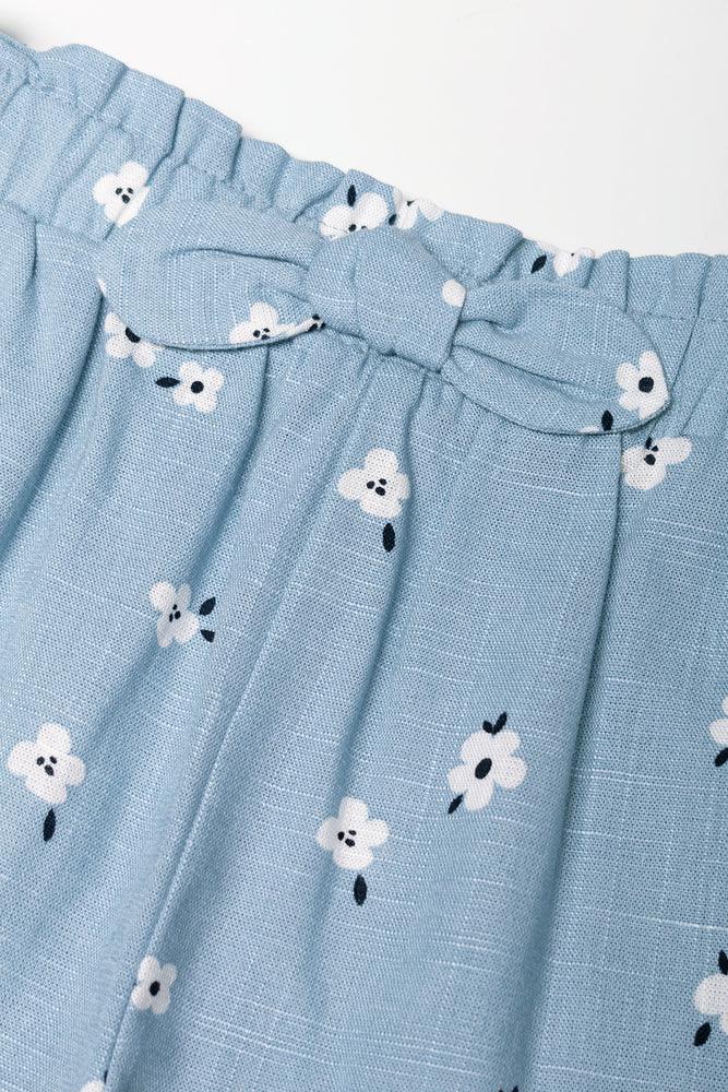 Floral Shorts Light Blue