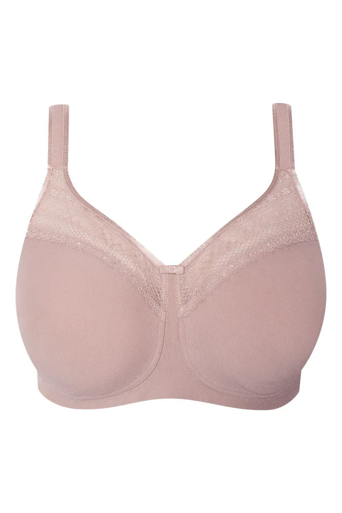 Cotton Wire Free Non Padded Bra Pink