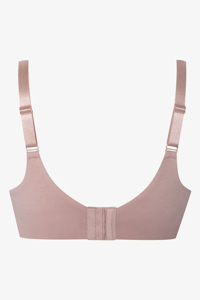 Cotton Wire Free Non Padded Bra Pink