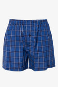 3 Pack Woven Boxers Blue (3)