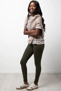 Wide Waist Leggings Green (2)