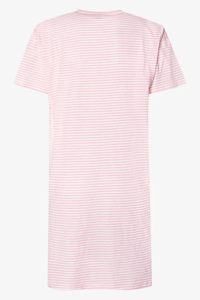 Brunch Babe Stripe Sleepshirt Pink
