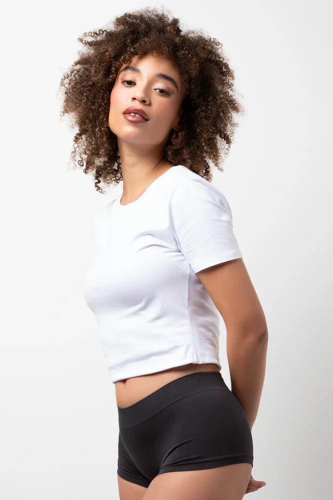 3 Pack Seamfree Boyleg Panties Dark Grey, Blue And Natural