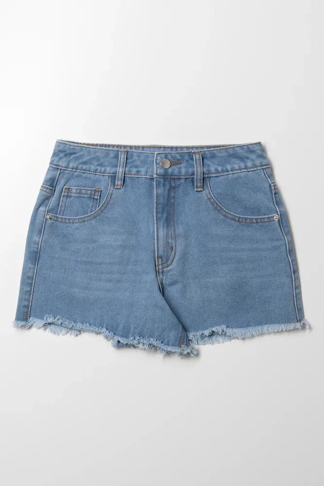 Denim Shorts Mid Blue