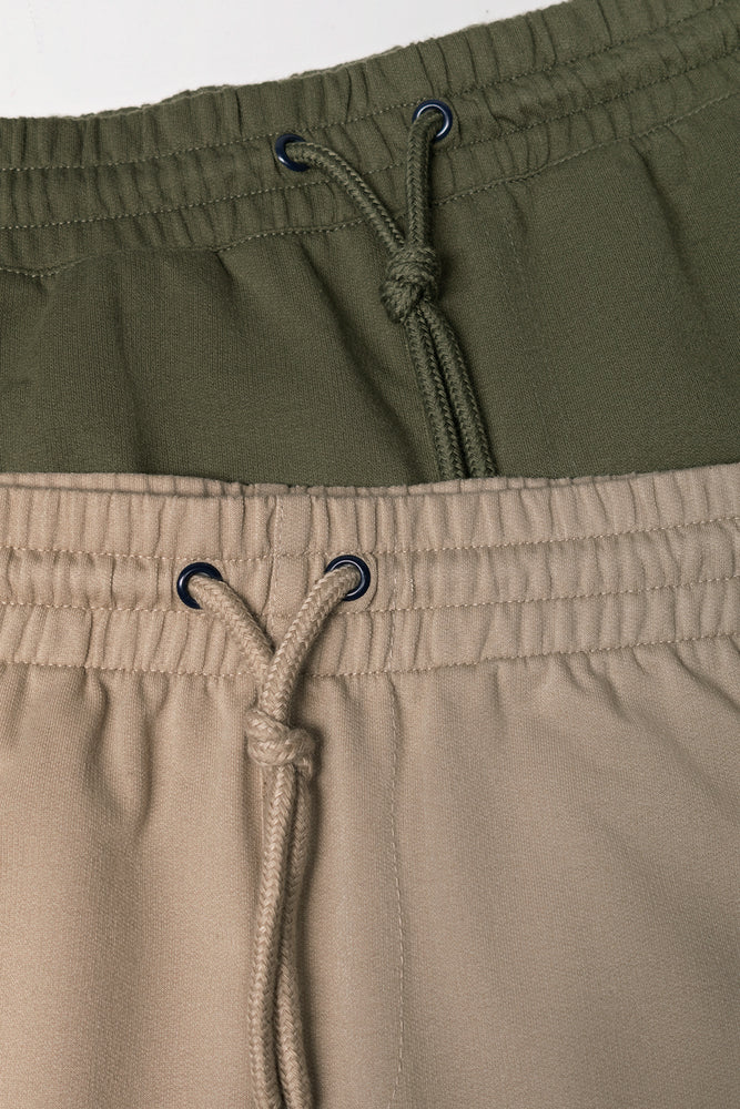 2 Pack Shorts Green And Natural