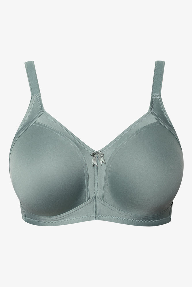 2 Pack Smooth Non Padded Wirefree Bra Grey And Green (1)
