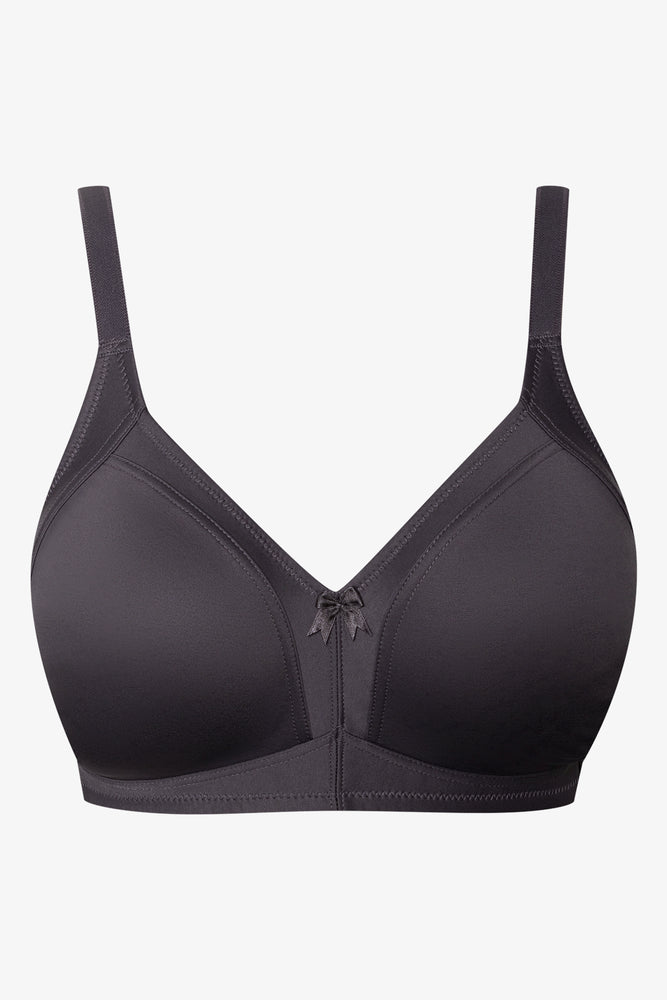 Plus Size 2 Pack Smooth Non Padded Wire Free Bra Grey And Green