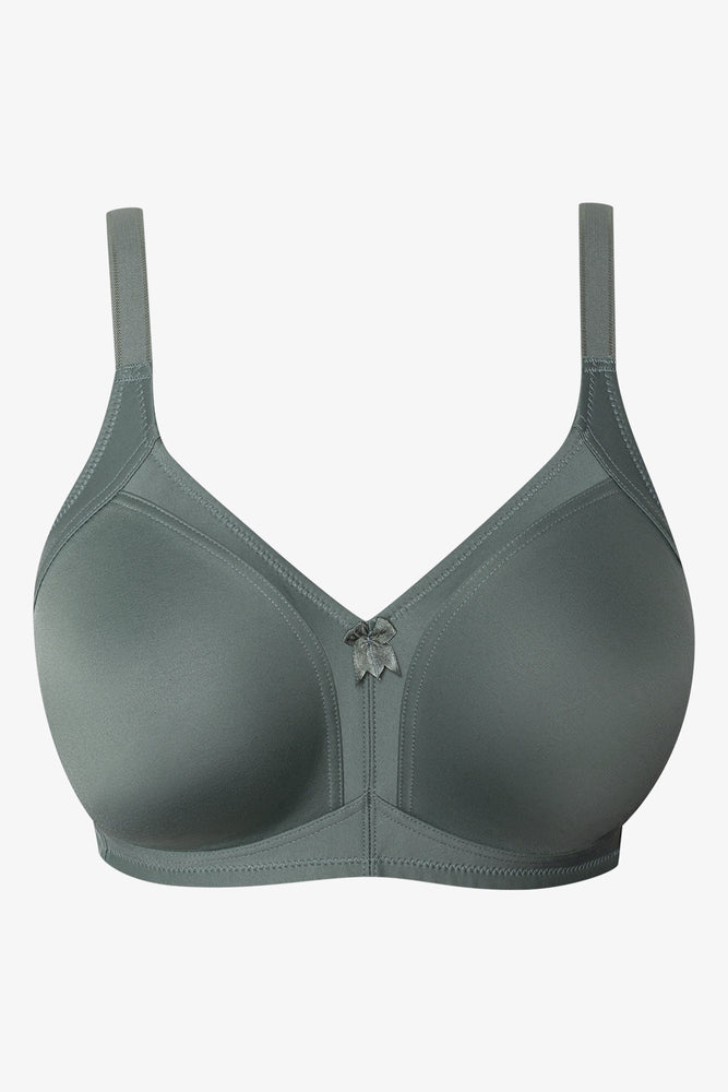 Plus Size 2 Pack Smooth Non Padded Wire Free Bra Grey And Green (2)