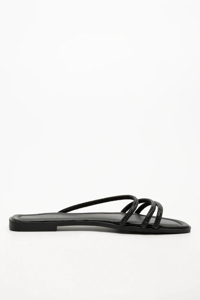 Diamante Sandals Black