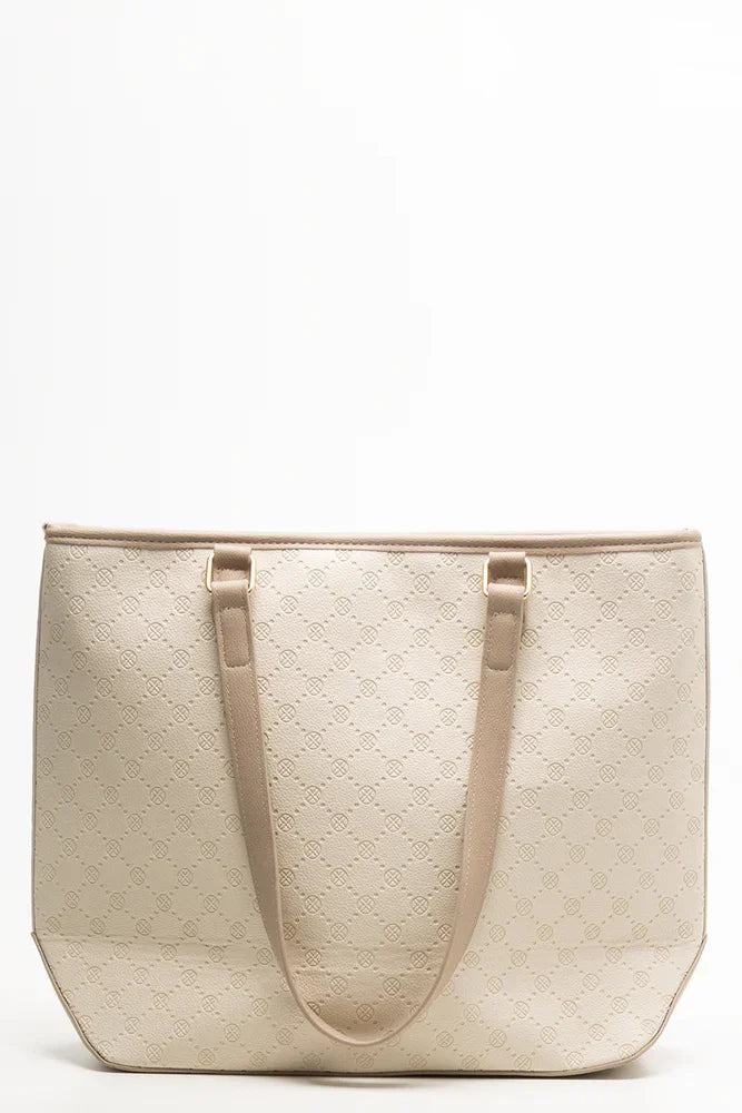 Embossed Tote Bag Natural