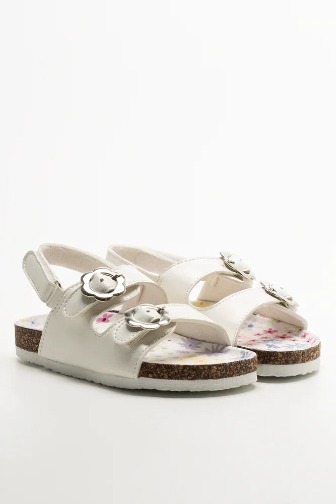 Buckle Sandals White