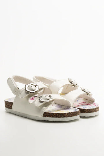 Buckle Sandals White