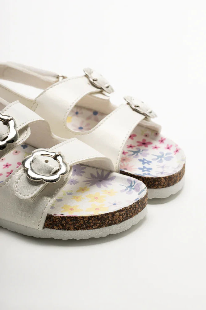 Buckle Sandals White (2)