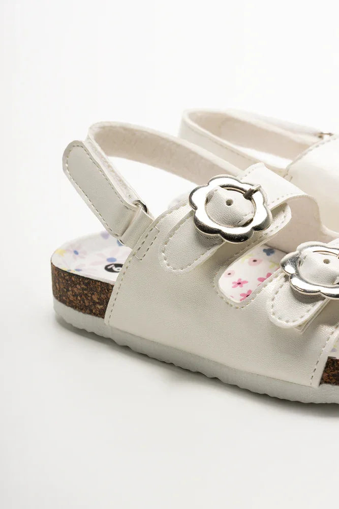 Buckle Sandals White (3)