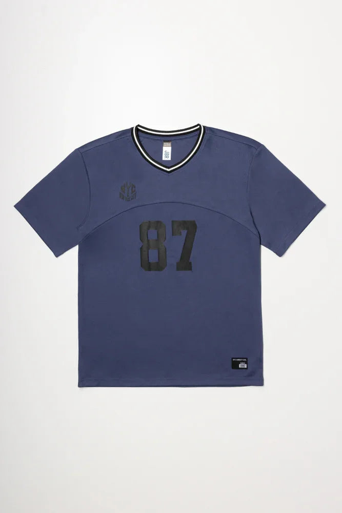 Short Sleeve Soccer T-Shirt Navy