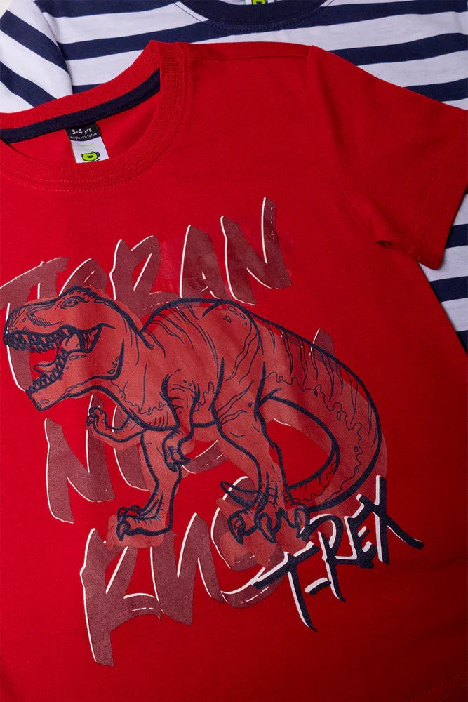 2 Pack T-Shirts Red And Navy