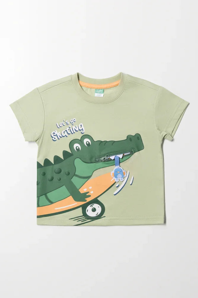 Crocodile Short Sleeve T-Shirt Green