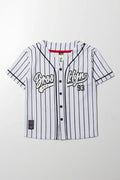 Baseball Button Through Top White