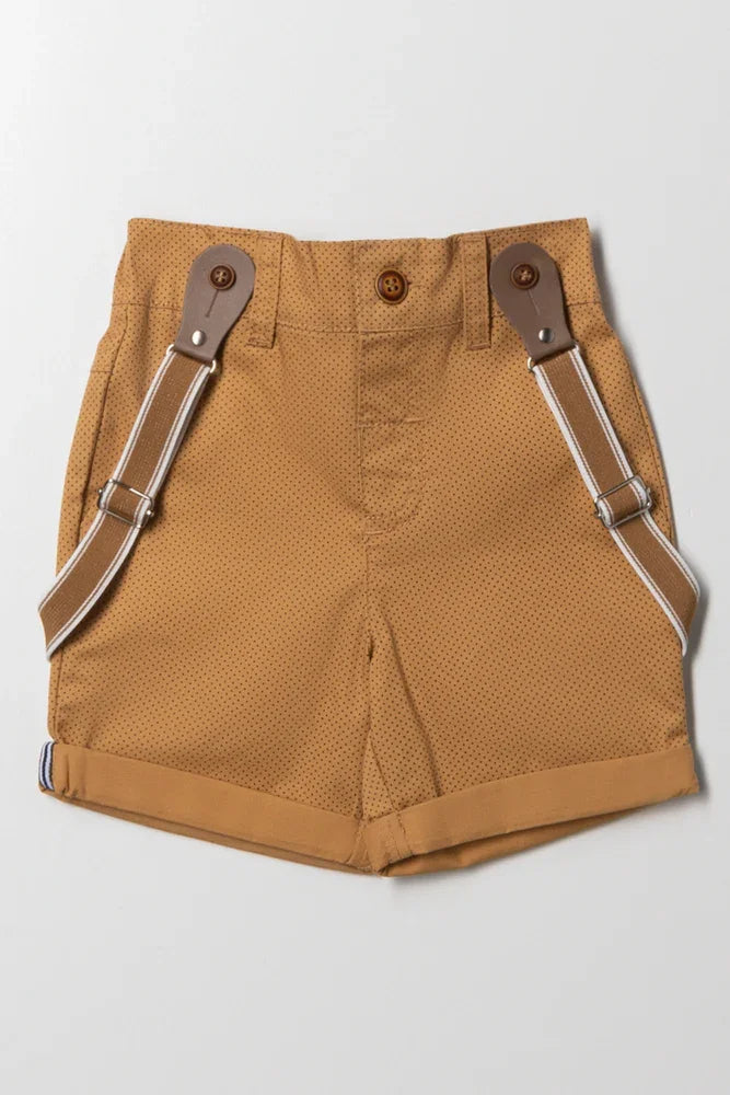 Chino Shorts With Braces Natural