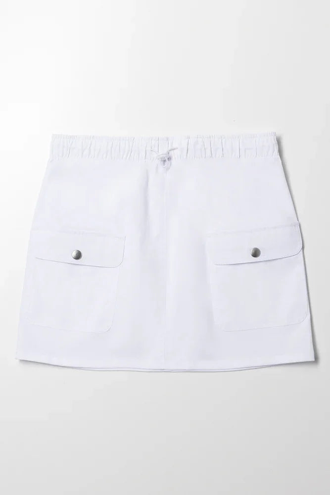 Cargo Skirt White